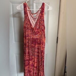 Women's maternity Pink Patterned Dress
